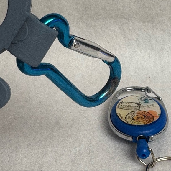 Set of 2 STITCH Water Bottle Holder Keychain Carabiner Blue TDR Japan Disney - Picture 7 of 14